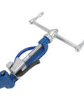Heavy Duty Self Locking Steel Strap Bander Kit With Stainless Steel Strapping Tool For Boat Industry And Tough Jobs, Adjustable Knob, Razor Sharp Cutting Head, Ergonomic Rubber Grip Handle, blue metal strapping tool