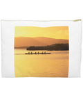 Small Outrigger Canoe Sunset Molokai Hawaii Themed Accessory Pouch Go To Travel Organizer With Zipper Closure 8.35 In