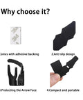 Arrow Rest Sticker for Archery Anti Slip Felt Tape for Compound Bow Drop Away Rests Includes Four Sets of Anti Slip Rests with Easy Peel and Stick Non Slip Adhesive Tape Durable Archery Accessory, adhesive backing and anti-slip felt patches