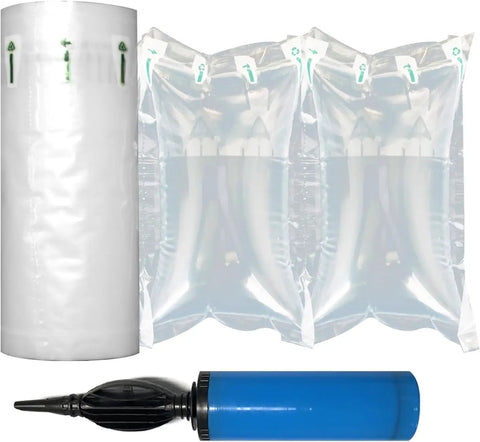 Space Saving Inflatable Air Pillows For Shipping And Packing, 4.72 X 7.87 Inch Air Bags with pump and roll shown