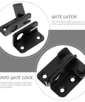 Hardcore Stainless Steel Flip Latch Heavy Duty Gate Bolt Safety Lock For Outdoor Yard And Fence Doors Rust Proof Two Pack, shown in black finish.