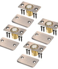 4 Pack Adjustable Magnetic Door Catch Kit for Cabinets and Closets With Screws, stainless steel ball latch, copper finish