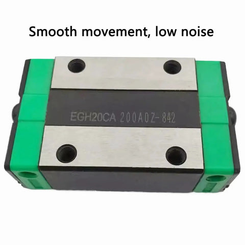 Heavy Duty EGH15CA Linear Rail Carriage Block Compatible With EGR15 Guide Rail Buttery Smooth Bearing Steel Slide Runner Built Tough Performance For DIY 3D Printers CNC Machines And Custom Builds top view showing precision bearing block.