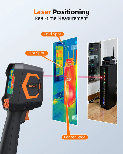Infrared Thermal Camera With Laser Pointer 320x240 LCD Screen 9 Thermal Palettes 256x192 TISR Resolution Pro Level Thermal Imaging in action.