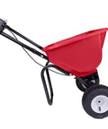 Commercial Walk-Behind Broadcast Spreader With 65 Lb Capacity For Grass Fertilizer And Seeds, Side Spread Control, Even Coverage