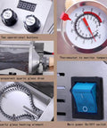 Direct Fired 450g Home Coffee Roaster Machine With 110V Electric Operation, stainless steel shell, quartz glass elements visible