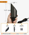 Hand holding Brass Outdoor Landscape Spotlight Kit, Low Voltage 12V Wired LED Uplights, with wire and connector.