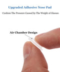 Soft Silicone Eyeglass Nose Pads With Adhesive Air Chamber Cushion 3.5mm Heightened Nose Pads For Plastic Frames close-up
