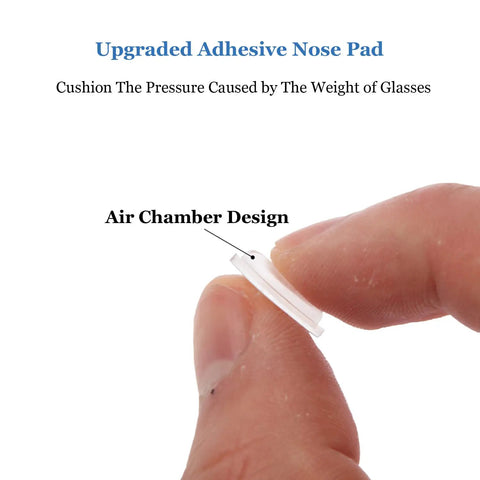 Soft Silicone Eyeglass Nose Pads With Adhesive Air Chamber Cushion 3.5mm Heightened Nose Pads For Plastic Frames close-up