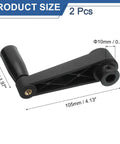 Premium Heavy Duty Revolving Handwheel Machine Handle, 10 MM bore, 105 MM length, 2 piece nylon crank grip for machines.