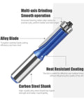 Super Cool Extended Trimming Router Bit For Pros With 12mm Or Half Inch Shank, alloy blade, carbon steel shank design.