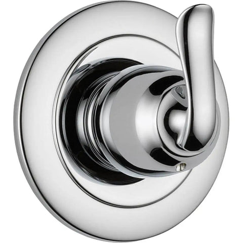 Linden Single Handle Shower Diverter Trim Kit In Chrome Finish For Easy Valve Swaps with smooth water control and modern curves