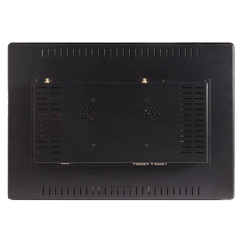 Back view of 15.6 Inch Industrial Embedded Touch Panel PC With Capacitive Screen, Tough-As-Nails Rugged Build, RS232 RS485, Windows 10 Or Linux Ubuntu, 1000 Nits High Brightness, Intel Core i5/i7, 4-16GB RAM, 128-512GB SSD, 16x9 Display