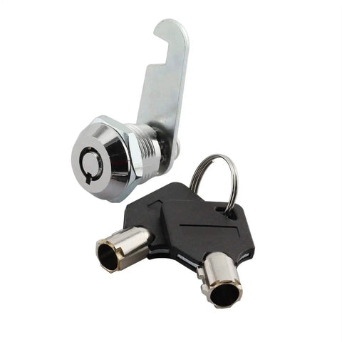 Hefty 20mm Thread Tubular Cam Lock Keyed Alike With Two Quincunx Keys Slick Zinc Alloy Hardware For Drawers Cabinets And Desk Tight Fit Silver Tone Finish