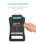 Universal Battery Tester With Crisp LCD Display for AA AAA C D 9V, showing back view with branding details