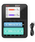 Six Slot Smart Battery Charger And Analyzer With LCD Display For AA AAA 18650 Rechargeables, USB-C cable included