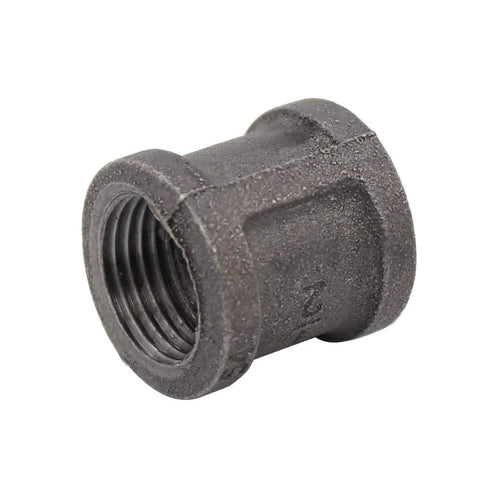 10 Pack Black Malleable Iron Pipe Fittings One Half Inch Couplings For DIY Pipe Furniture And Industrial Plumbing Projects Heavy Duty