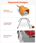 Top Tier 900W Electric Pipe Threader Machine With Foot Pedal for ergonomic labor-saving operation and stable four-legged stand.