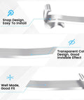 Built Like A Tank 24 Pack Window Blinds Valance Clips Replacement For Curtains Durable Plastic Hold Downs showing snap and transparent design.
