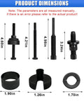 Heavy Duty Power Steering Pump Pulley Removal Tool Set Built Like A Tank To Crush Stubborn Rust Fast Premium Carbon Steel dimensions shown.