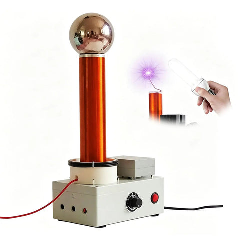 Spark Gap Coil Kit Arc Maker And Lightning Simulator Realistic 15cm Discharge Distance For High Voltage Physics Demos with purple arc