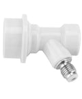 Ball Lock Liquid Disconnect Kit For Homebrew Kegs, 1 Quarter MFL Thread Outlet, close-up of white gas inlet fitting