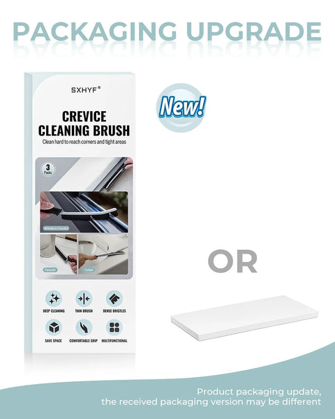 SXHYF Crevice Cleaning Brush box packaging with New badge; white flat brush head beside it.