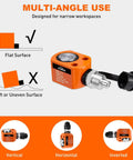 Nilight 5-Ton hydraulic porta power jack, orange compact cylinder with silver piston (front view)