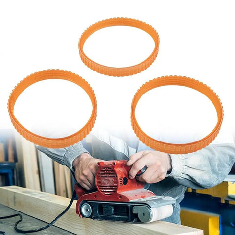 Three Pack Electric Planer Drive Belts 238mm By 9.6mm Double Cog Ribbed Replacement Kit For N1923BD 1900B FP0800 KP0810C BKP180 225007 Orange