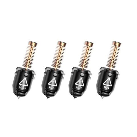 0.4mm 3S Quick Detachable Nozzle Assembly For Adventurer 5M And 5M Pro 3D Printer High Flow Up To 280C Replacement Nozzle For Faster Printing And Precise Layer Quality, black metal nozzle set