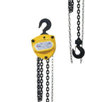 Top Tier Smooth Operator 10 Ton Manual Chain Hoist With Tough Sling Hook and Quick Turn Pulley, 2 Ton capacity, black chains, heavy lifting.