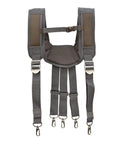 Cooling Mesh Padded Tool Belt Suspenders With Heavy Duty Steel Hardware, Chest Strap, And Adjustable Fit, Front View