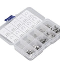 200Pcs E Clip Retaining Ring Kit With Storage Box In High Carbon Steel For Bearings Gears Pulleys Shafts And More A Go To Set