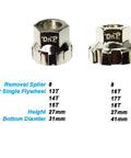 Beefy Bike Freewheel Removal Tool For 13T 14T 15T And 16T 17T 18T, showing two chrome adapters for various freewheels