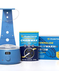 Chain Waxing Kit With Digital Melter, Hanging Stand, And 500G Wax For Mess Free, Low Friction Drivetrains, Precise Temperature Control, Quiet And Clean Gear For Smooth Shifts. Includes blue melter, stand, and 500g wax.