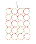 Foldable Paper Rattan Scarf Hanger Featuring 20 Rings And Sturdy Steel Hook Hangs From Door Or Closet Rod For Ties Belts And Towels Easy Setup For Your Drip And Sweet Space Saving Closet Vibe Upgrade showing 20 woven loops.