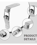 20 Pack Heavy Duty Metal Spring Toggle Latch Clamps 90 Degree Draw Catch for Cabinet Box, detailed view showcasing premium zinc plated steel.