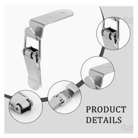 Duck Mouth Metal Spring Hasp Latch Set 20 Pack 90 Degree Box Closure Locks For Cabinets Suitcases Drawers And Boxes Durable CNC