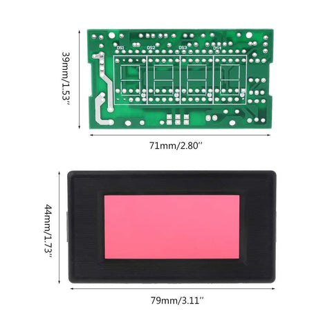Digital Ammeter Module For 5V 35mA Current Meter Kit With ICL7107 Display Compact 70 By 39 Millimeter PCB Plastic Case dimensions