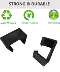 Image of 10 Piece Outdoor Patio Furniture Clips Set For Sectional Sofas And Wicker Couches Black Alignment Connectors