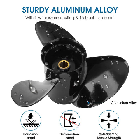 Upgrade Aluminum Boat Propeller Beefed Up Premium Marine Grade OEM Replacement 14.5 Diameter 19 Pitch For Volvo Penta SX Drive