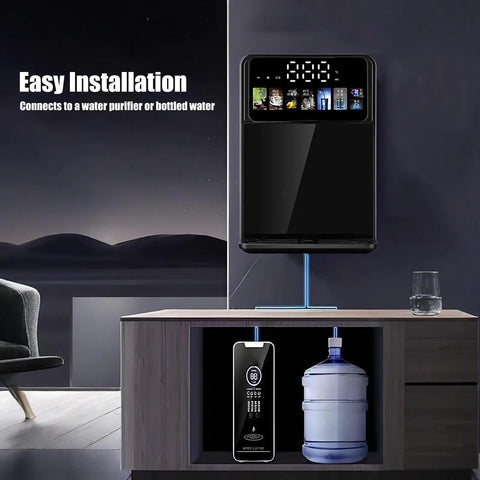 Wall Mounted Hot And Cold Water Dispenser With Touch Screen 2200W Office Water Cooler With Electronic Child Lock mounted on wall