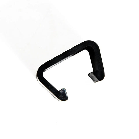 Outdoor Sectional Sofa Clips Set Of 10 Windproof Wicker Furniture Connectors for Patio modular couches, black nylon clip close-up