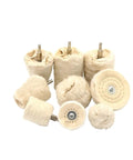 Top Quality Cotton Polishing Wheels Cloth Buffing Grinder For Jewelry Wood And Metal Abrasive Tools With 1 4 Inch Shank Column 65mm - assorted sizes and shapes