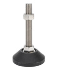Heavy Duty Furniture Leveling Feet With Non Slip Base Adjustable 100mm Height Set Of 2 For Home And Office M16 Threaded Supports Up To 22 Lbs Each