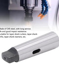 Rock Solid C45 Steel Taper Drill Sleeve And Taper Shank Adapter for Heavy Duty Machine Shops, shown with CNC machine.