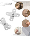 Secret Door Hinges 360 Degree Rotatable Hidden Hinges For Cabinets In Stainless Steel shown in various applications
