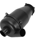 Heavy Duty Cyclone Dust Separator For Wet Dry Vacuums, black plastic construction, ideal for collecting fine sawdust and debris.