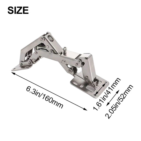 Two Pack Adjustable Lazy Susan Corner Cabinet Hinges Soft Close 130 To 170 Degree with size dimensions labeled
