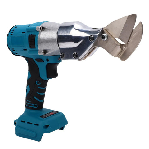 Gowenic Cordless Metal Shears With 400Nm Brushless Motor And 360 Degree Rotating Head, showing side profile of tool with blades.